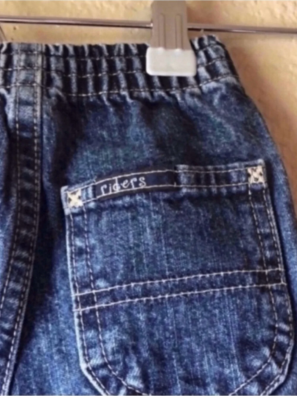 Riders Jeans Girls Y2K Embroidered Casual Denim Blue Jeans Baby Girls 18 Months